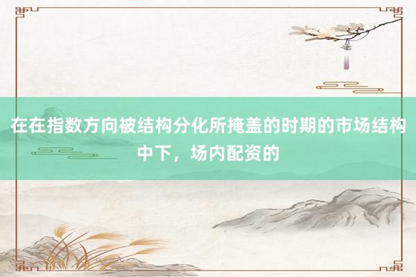 在在指数方向被结构分化所掩盖的时期的市场结构中下，场内配资的