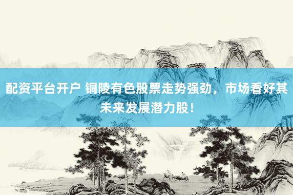 配资平台开户 铜陵有色股票走势强劲，市场看好其未来发展潜力股！